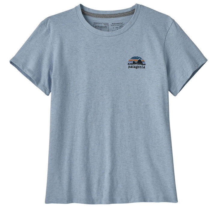 Patagonia Skyline Stencil Responsibili T-Shirt - Women's Steam Blue