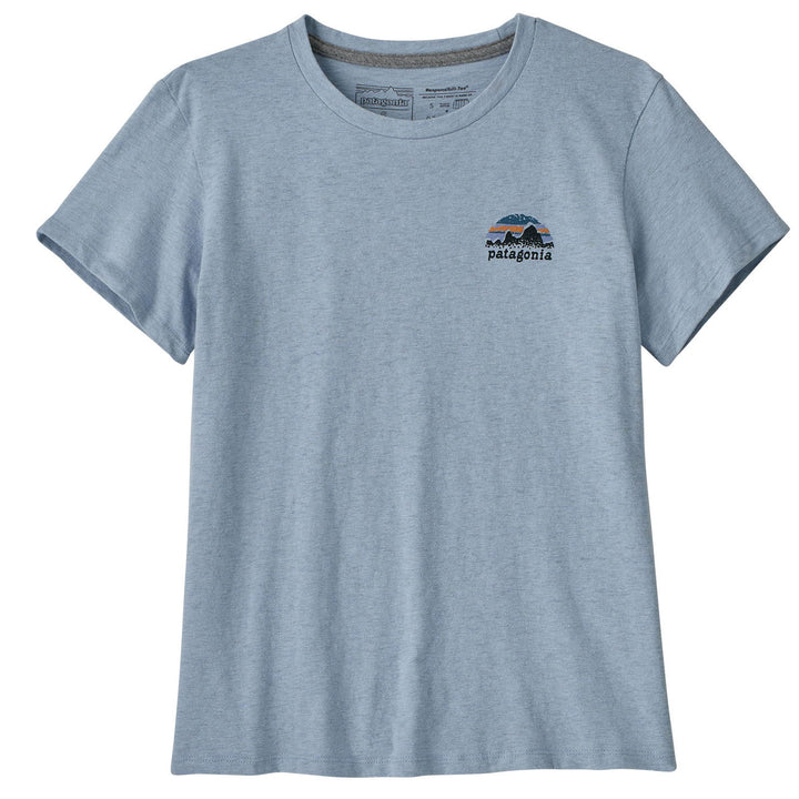 Patagonia Skyline Stencil Responsibili T-Shirt - Women's Steam Blue