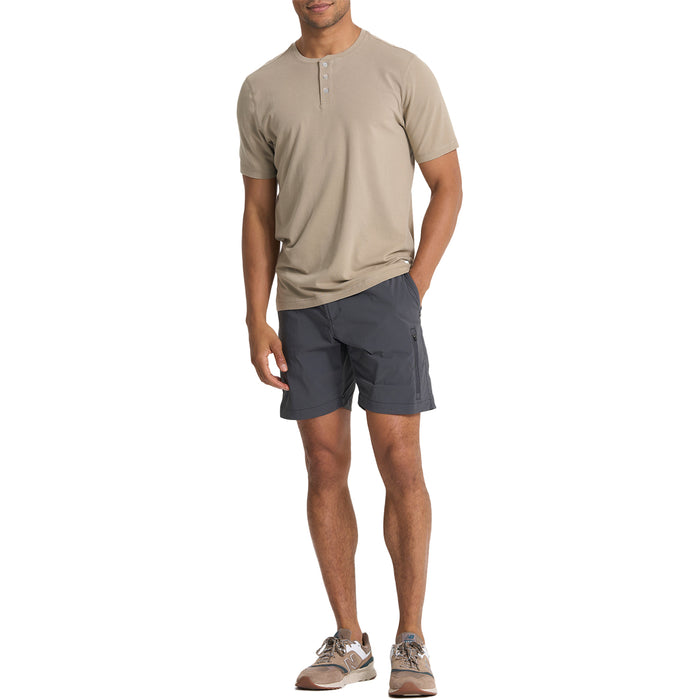 Vuori Short-Sleeve Ever Henley Shirt - Men's Gravel