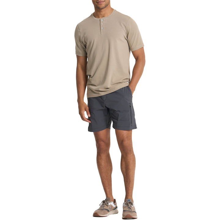 Vuori Short-Sleeve Ever Henley Shirt - Men's Gravel