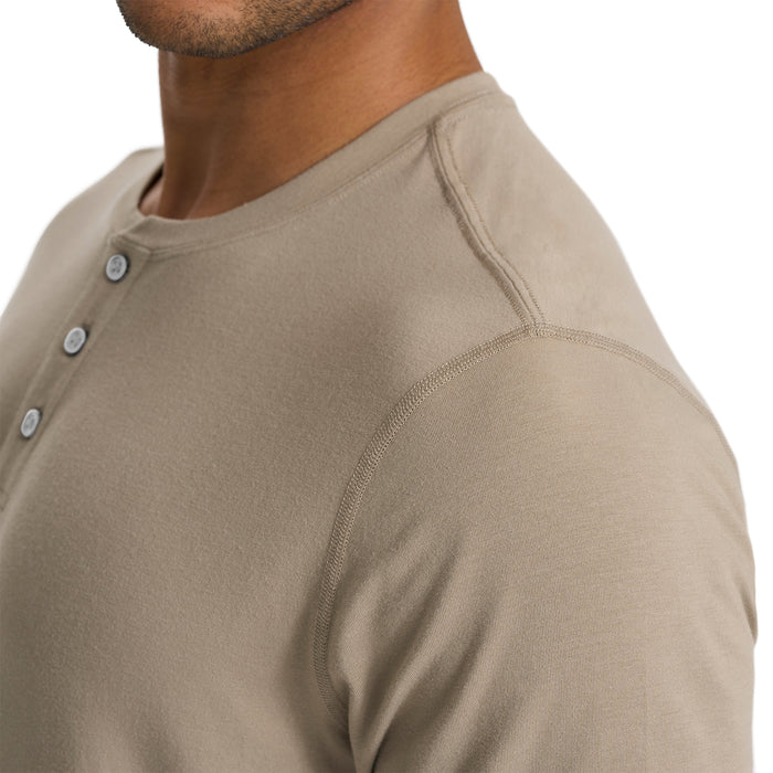 Vuori Short-Sleeve Ever Henley Shirt - Men's Gravel
