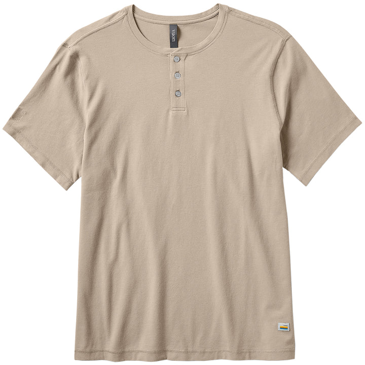 Vuori Short-Sleeve Ever Henley Shirt - Men's Gravel