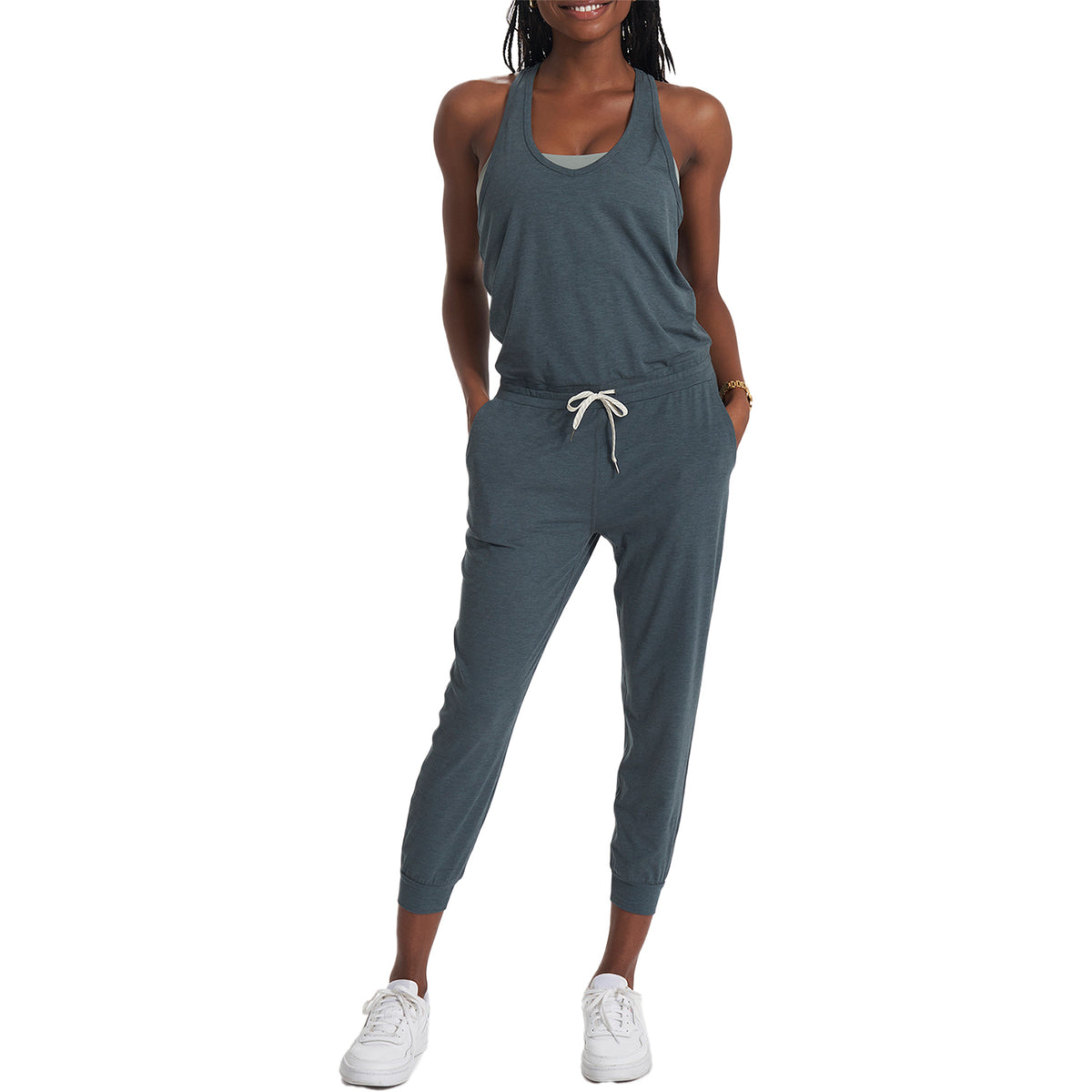 Vuori Lux Jumpsuit - Women's Stone Heather