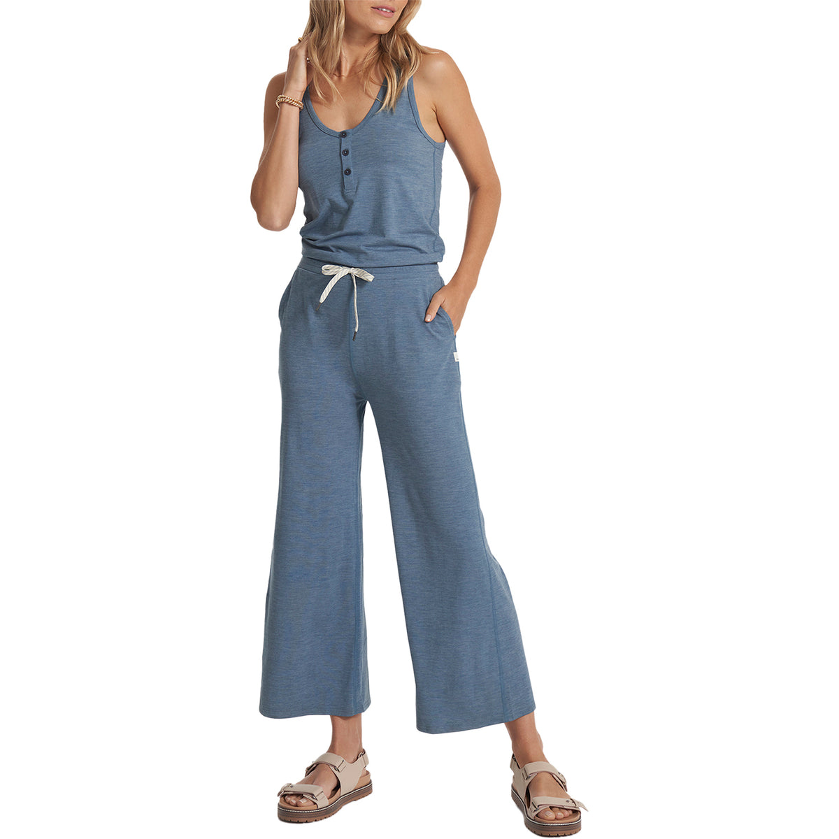 Vuori Falls Jumpsuit - Women's Light Azure Heather