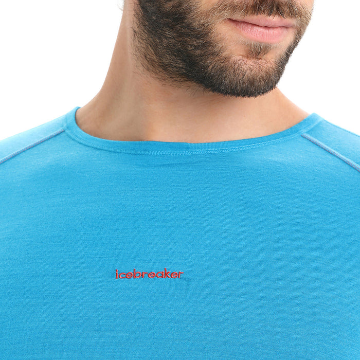 Icebreaker 125 ZoneKnit™ Long-Sleeve Crew Top - Men's Geo Blue/Royal Navy/CB