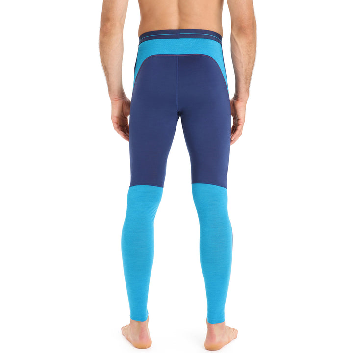 Icebreaker 125 ZoneKnit™ Leggings - Men's Geo Blue/Royal Navy/CB