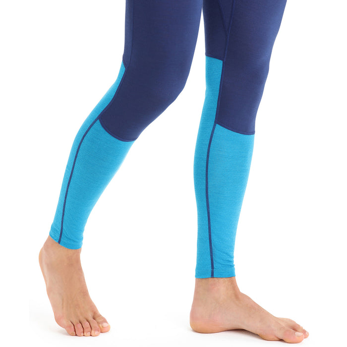 Icebreaker 125 ZoneKnit™ Leggings - Men's Geo Blue/Royal Navy/CB