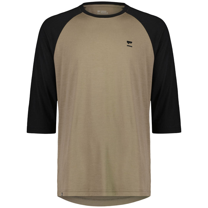 MONS ROYALE Tarn Merino Shift Raglan 3/4 Jersey Walnut/Black