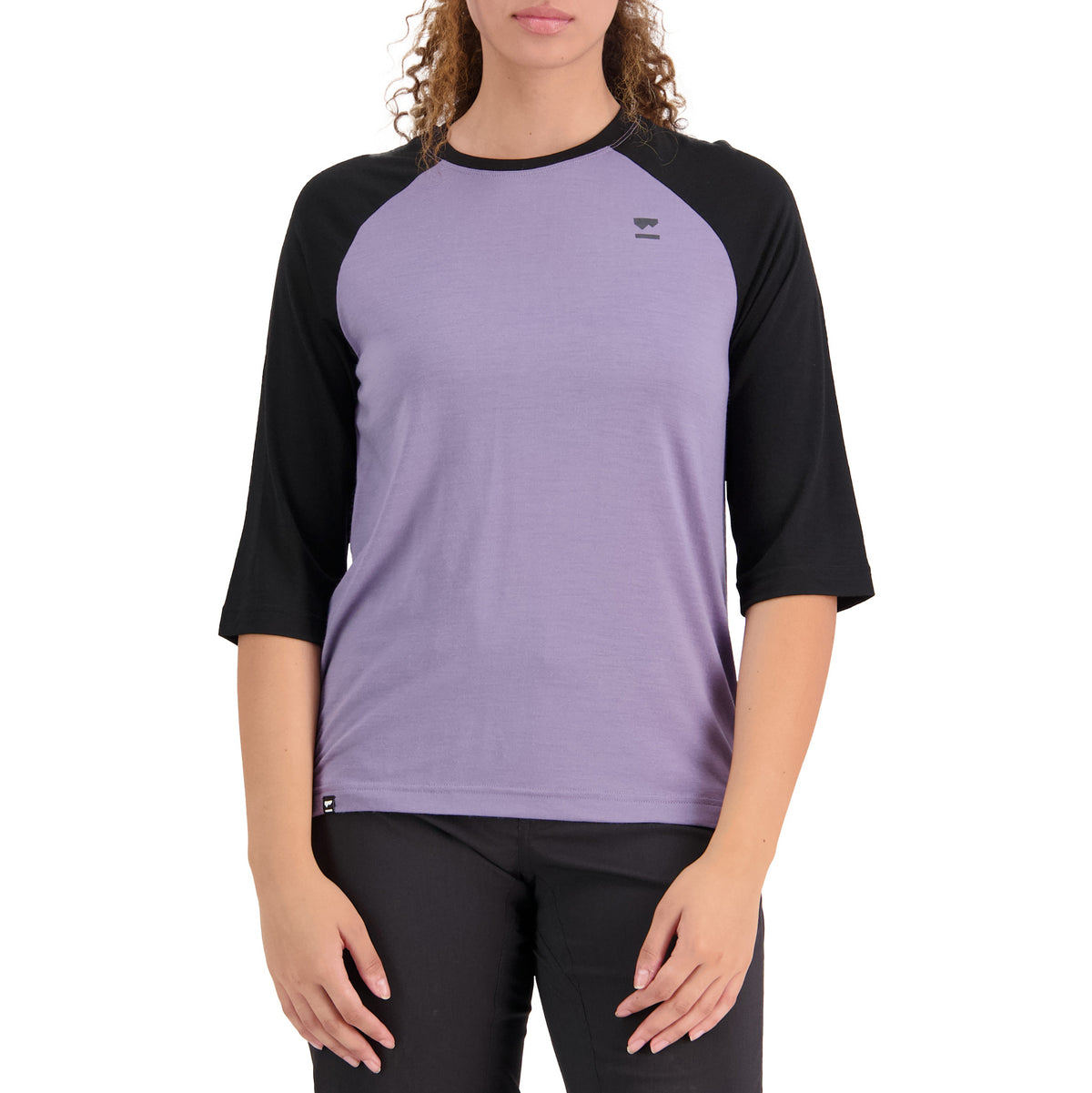 MONS ROYALE Tarn Raglan 3/4 Jersey - Women's Thistle/Black
