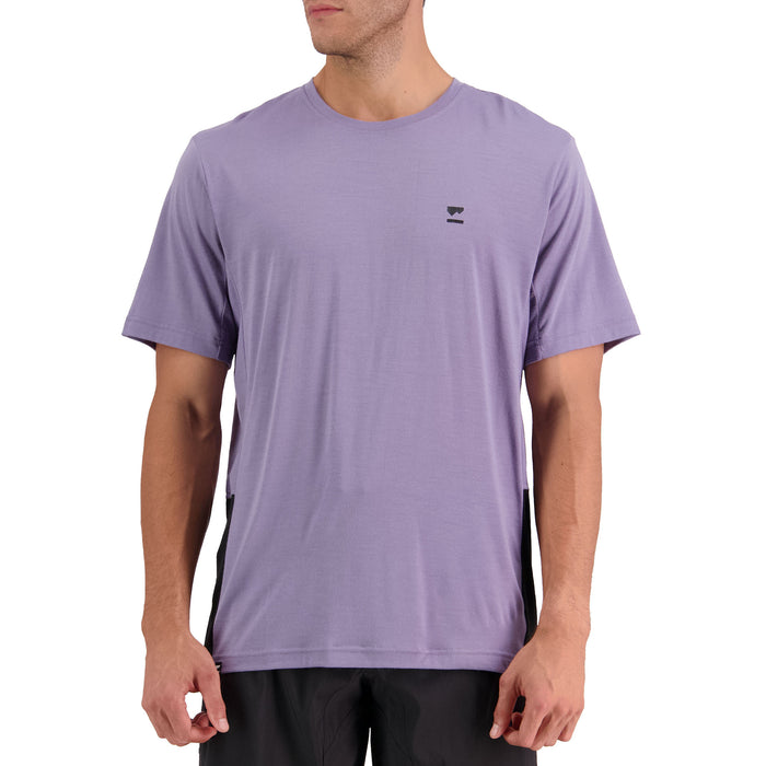 MONS ROYALE Tarn Merino Shift T-Shirt Thistle/Black