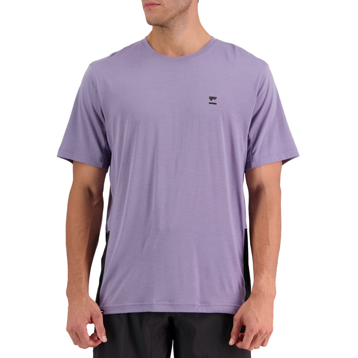MONS ROYALE Tarn Merino Shift T-Shirt Thistle/Black