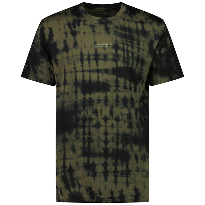 MONS ROYALE Icon Garment Dyed T-Shirt Olive Tie Dye