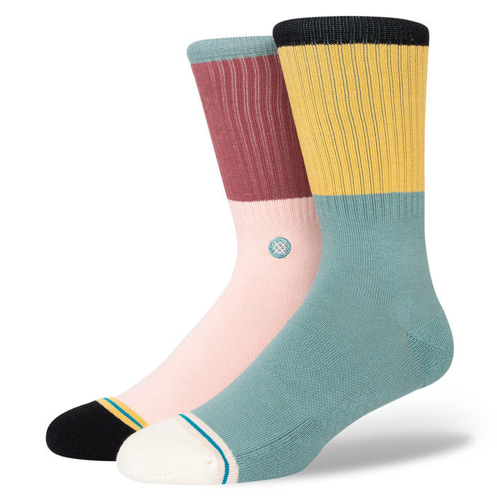 Stance Blocked Crew Socks Multi