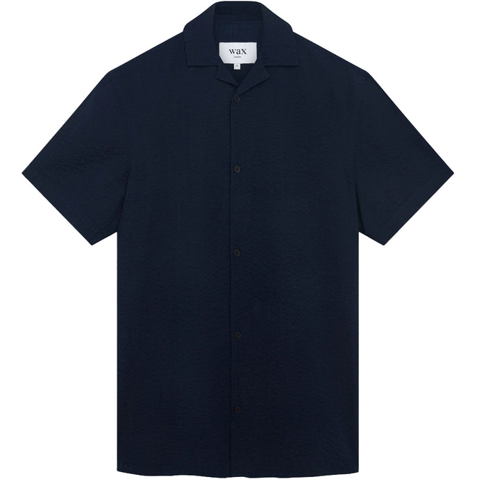Wax London Didcot Short-Sleeve Shirt - Men's Navy