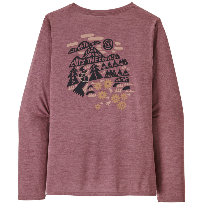 Patagonia Cap Cool Daily Graphic Long-Sleeve-Lands Shirt - Women's Across The Trail: Evening Mauve X-Dye