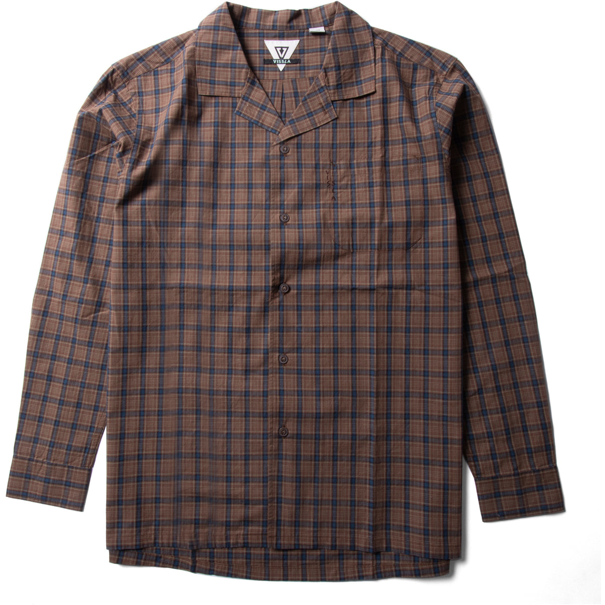 Vissla Undefined Lines Eco Long-Sleeve Shirt - Men's Chocolate