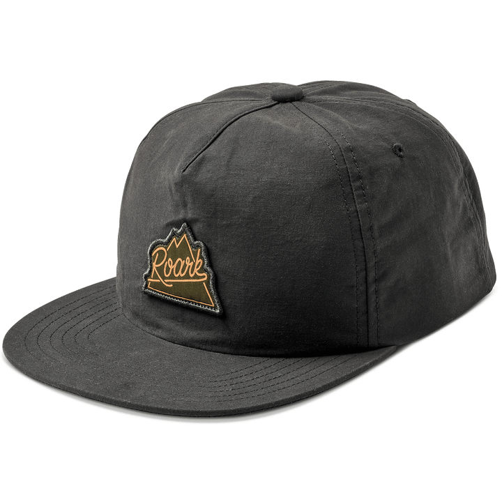 Roark Peaking Deep 5 Panel Hat Black