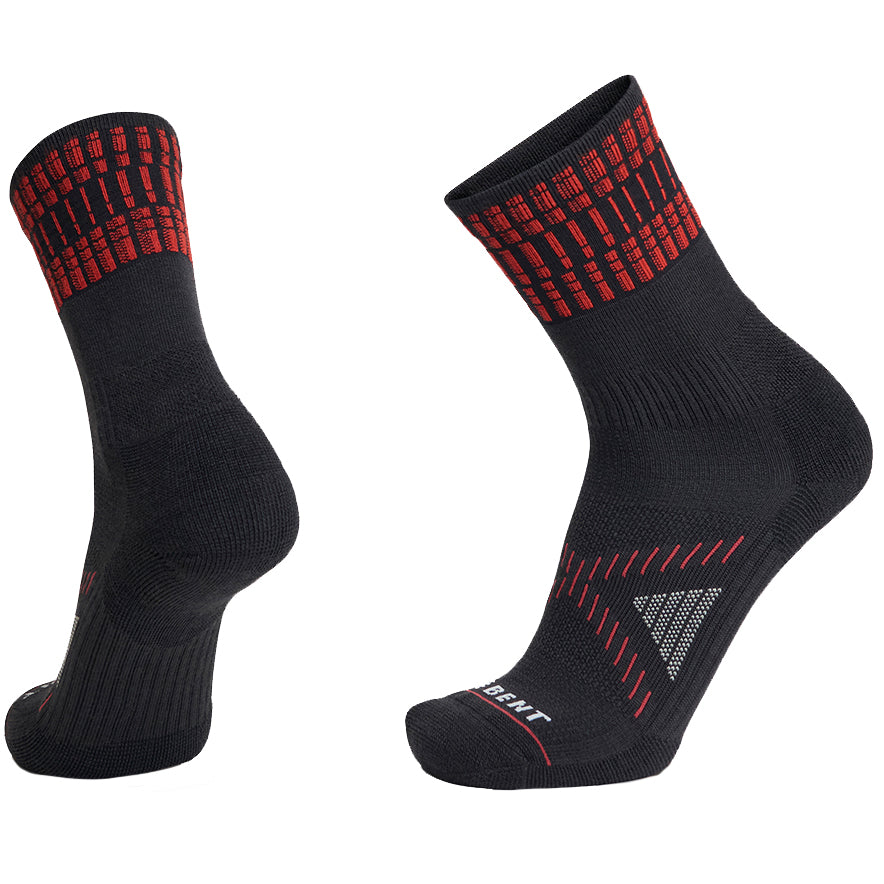Le Bent Treads Cushion 3/4 Crew Bike Socks Black