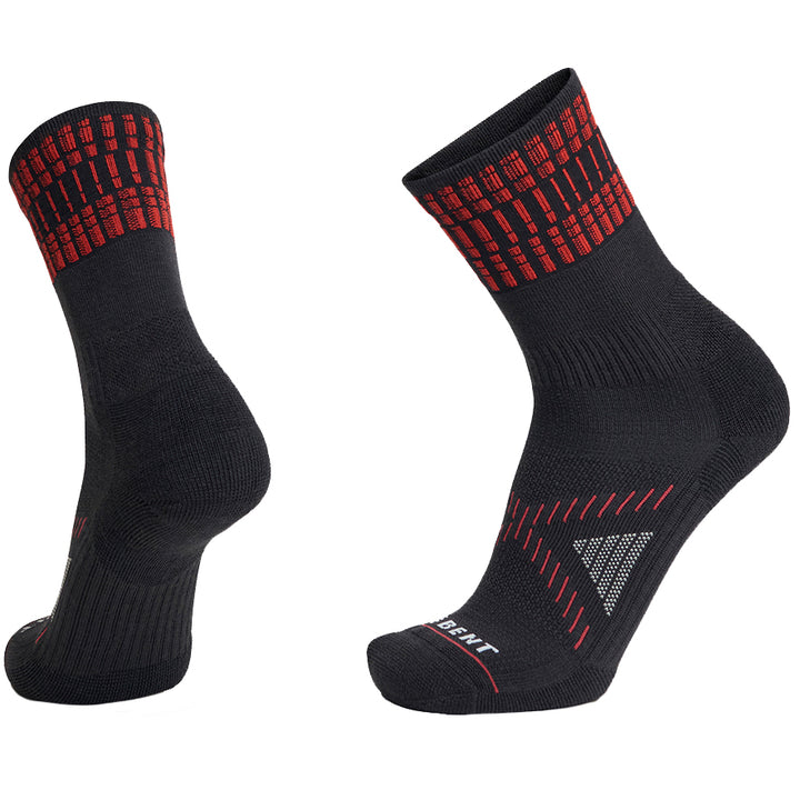 Le Bent Treads Cushion 3/4 Crew Bike Socks Black