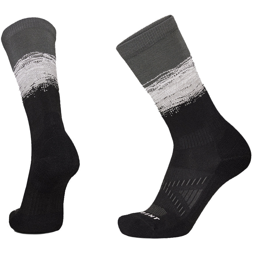 Le Bent The Range Light Cushion Crew Hike Socks - Unisex Black