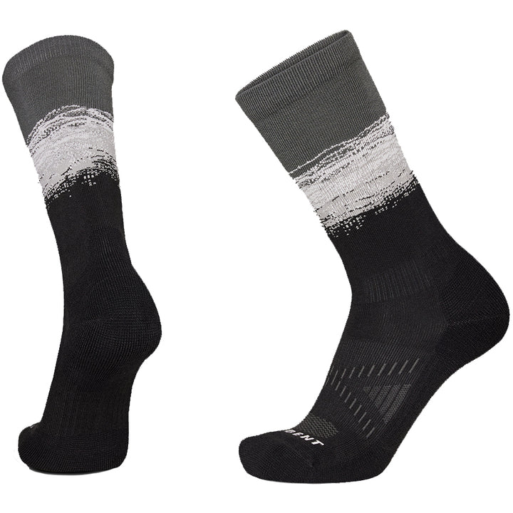 Le Bent The Range Light Cushion Crew Hike Socks - Unisex Black