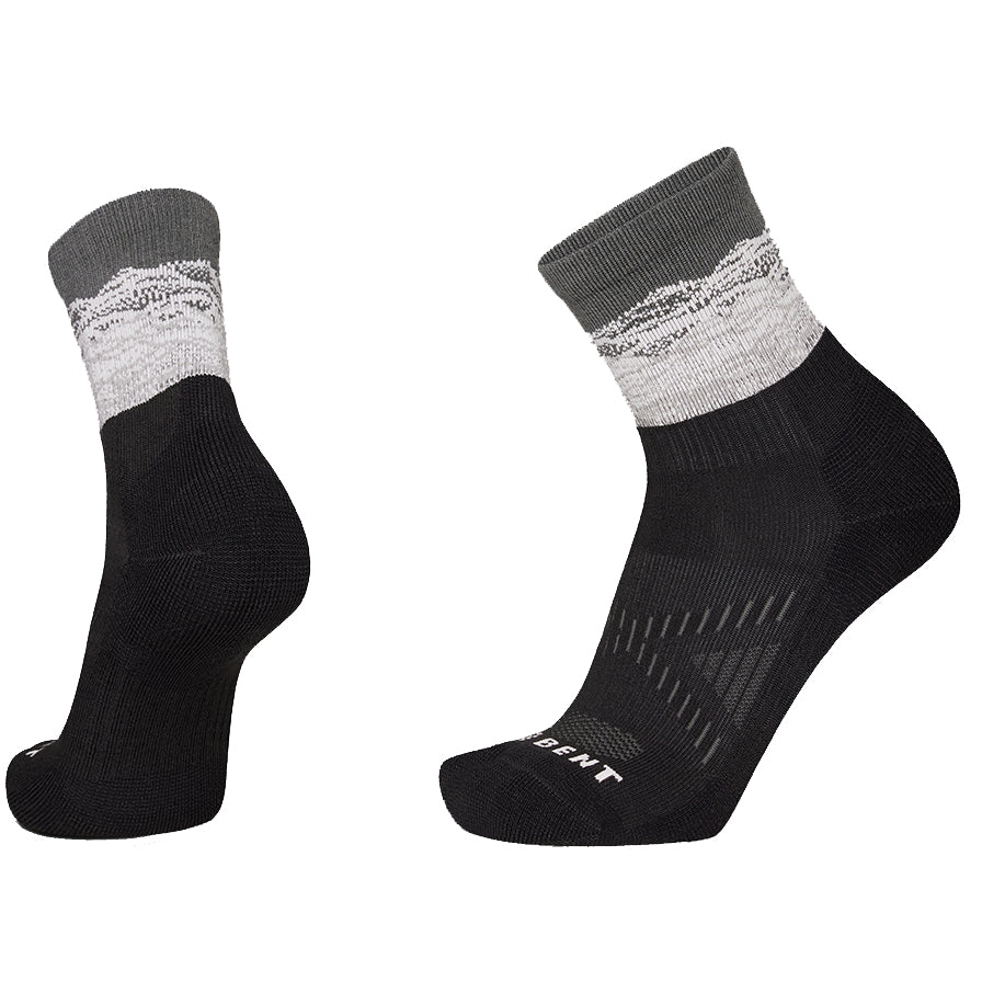 Le Bent The Range Light Cushion Mini Hike Socks - Unisex Black