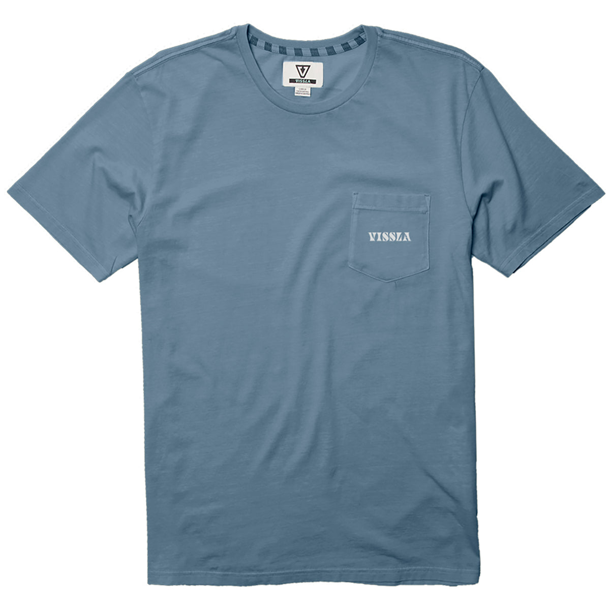 Vissla Twisted Minds Short-Sleeve Pocket Tee - Men's Faded Demin