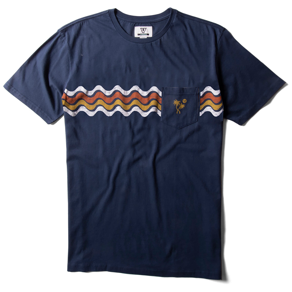Vissla Twins Palms Short-Sleeve Pocket Tee - Men's Dark Naval