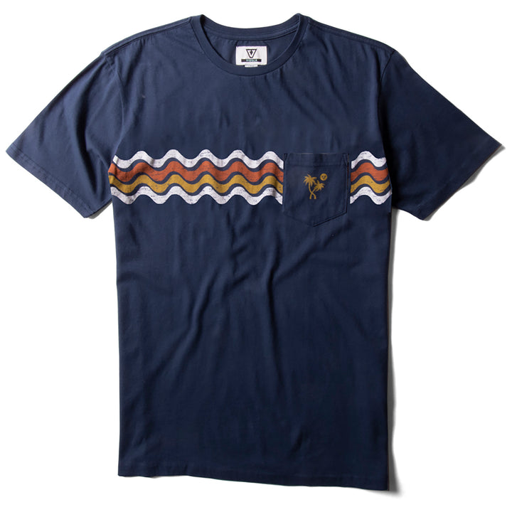 Vissla Twins Palms Short-Sleeve Pocket Tee - Men's Dark Naval