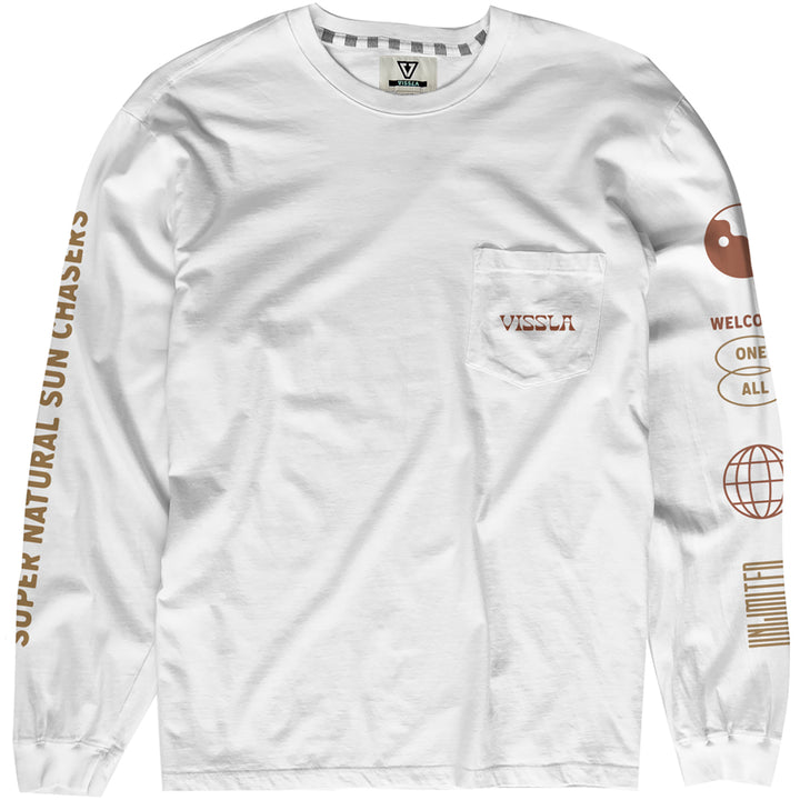 Vissla One World Long-Sleeve Pocket Tee - Men's White