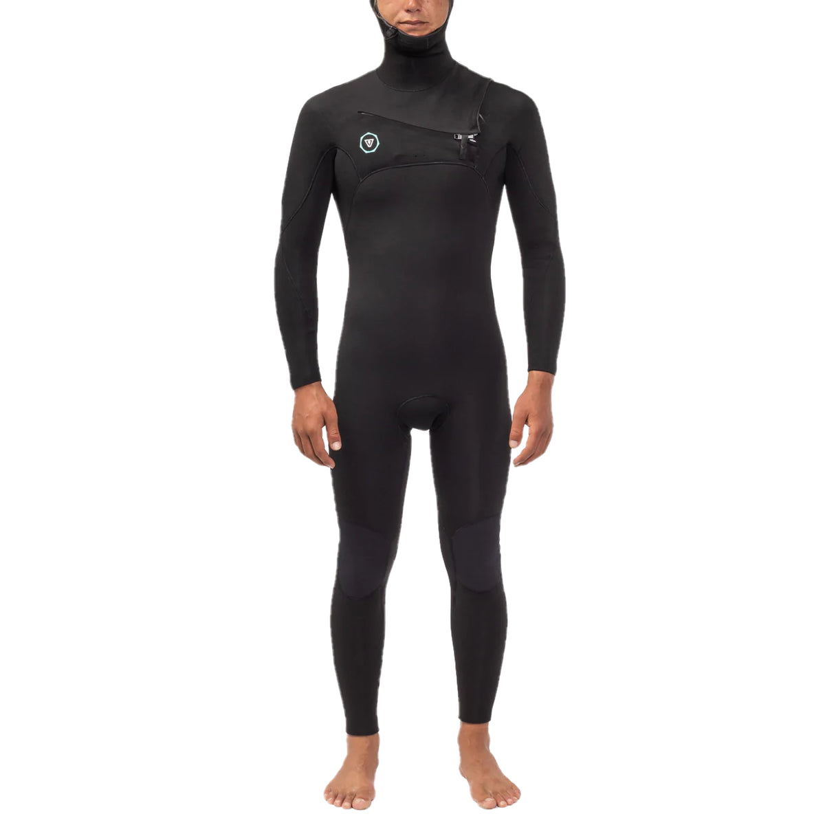 Vissla 7 Seas 5/4/3 Chest Zip Hooded Wetsuit Black