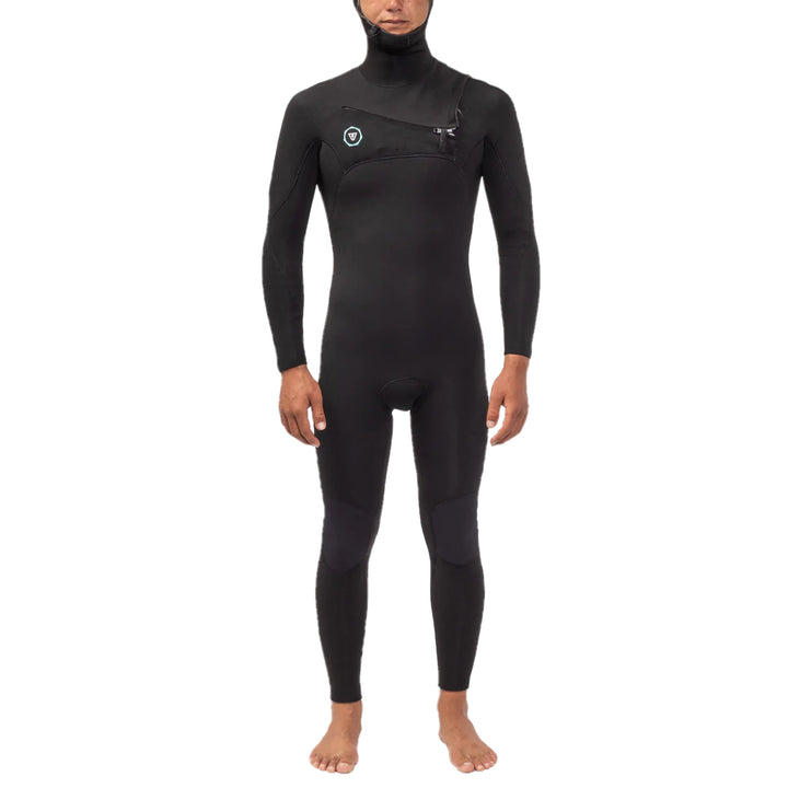 Vissla 7 Seas 5/4/3 Chest Zip Hooded Wetsuit Black