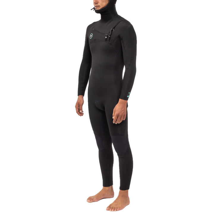 Vissla 7 Seas 5/4/3 Chest Zip Hooded Wetsuit Black