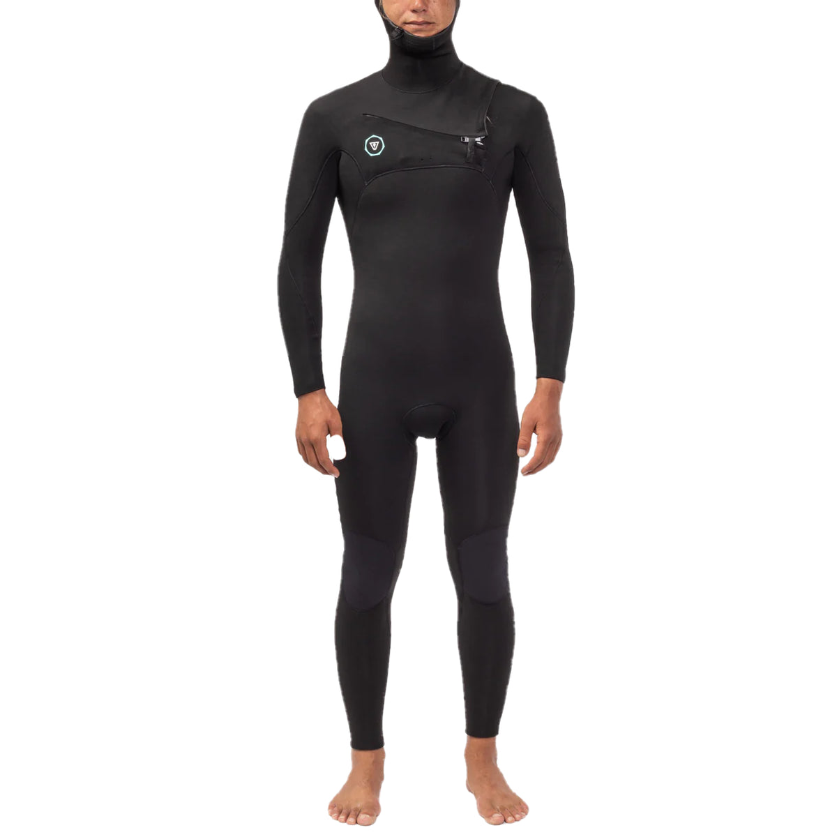 Vissla 7 Seas 4/3 Chest Zip Hooded Wetsuit Black