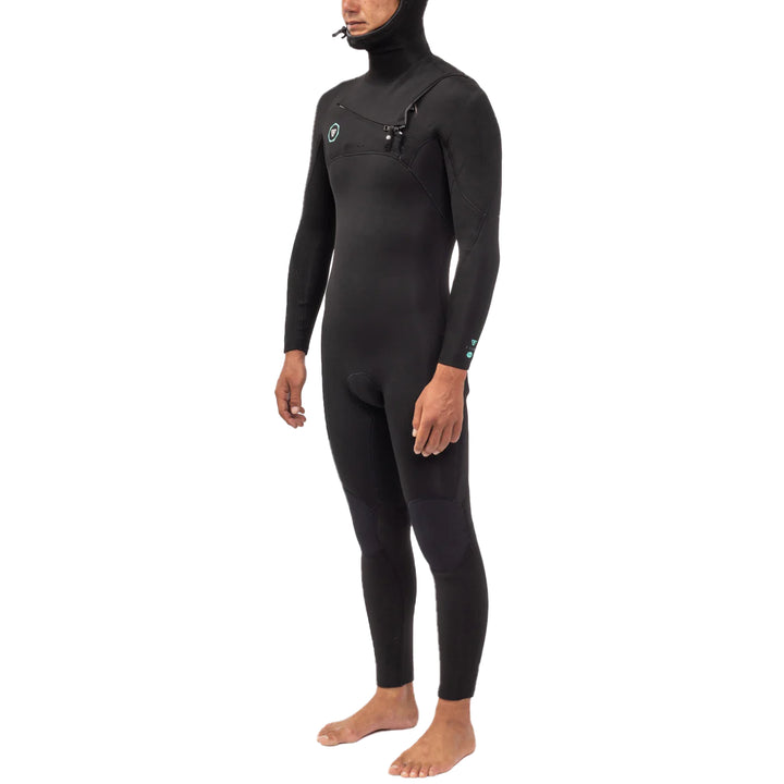 Vissla 7 Seas 4/3 Chest Zip Hooded Wetsuit Black