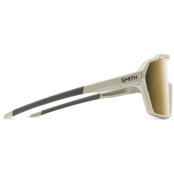 Smith Shift XL MAG Sunglasses Matte Bone/ChromaPop Black Gold Mirror+Clear