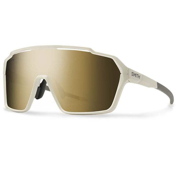 Smith Shift XL MAG Sunglasses Matte Bone/ChromaPop Black Gold Mirror+Clear