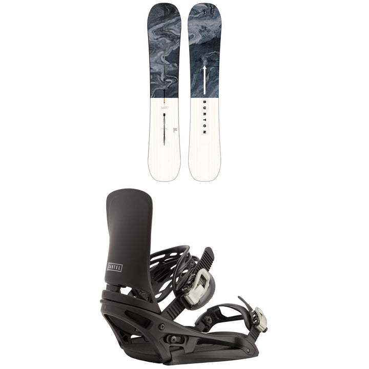 Burton Flight Attendant Snowboard + Cartel EST Snowboard Bindings 2023