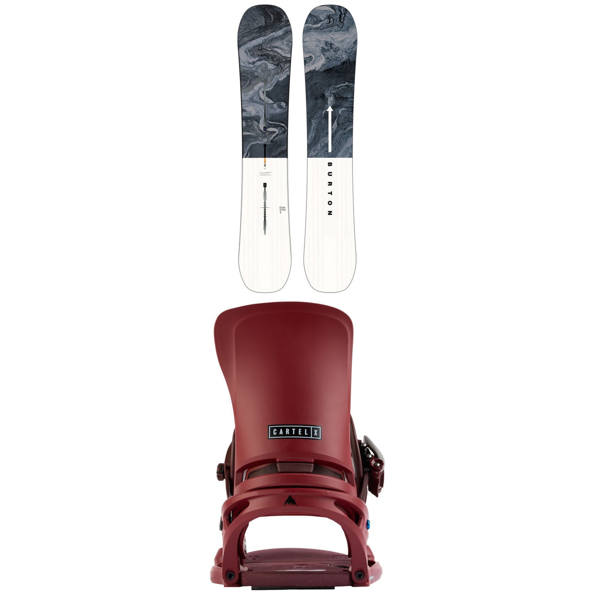 Burton Flight Attendant Snowboard + Cartel X EST Snowboard Bindings 2023
