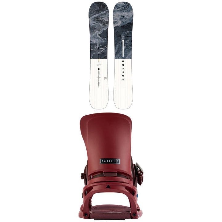 Burton Flight Attendant Snowboard + Cartel X EST Snowboard Bindings 2023