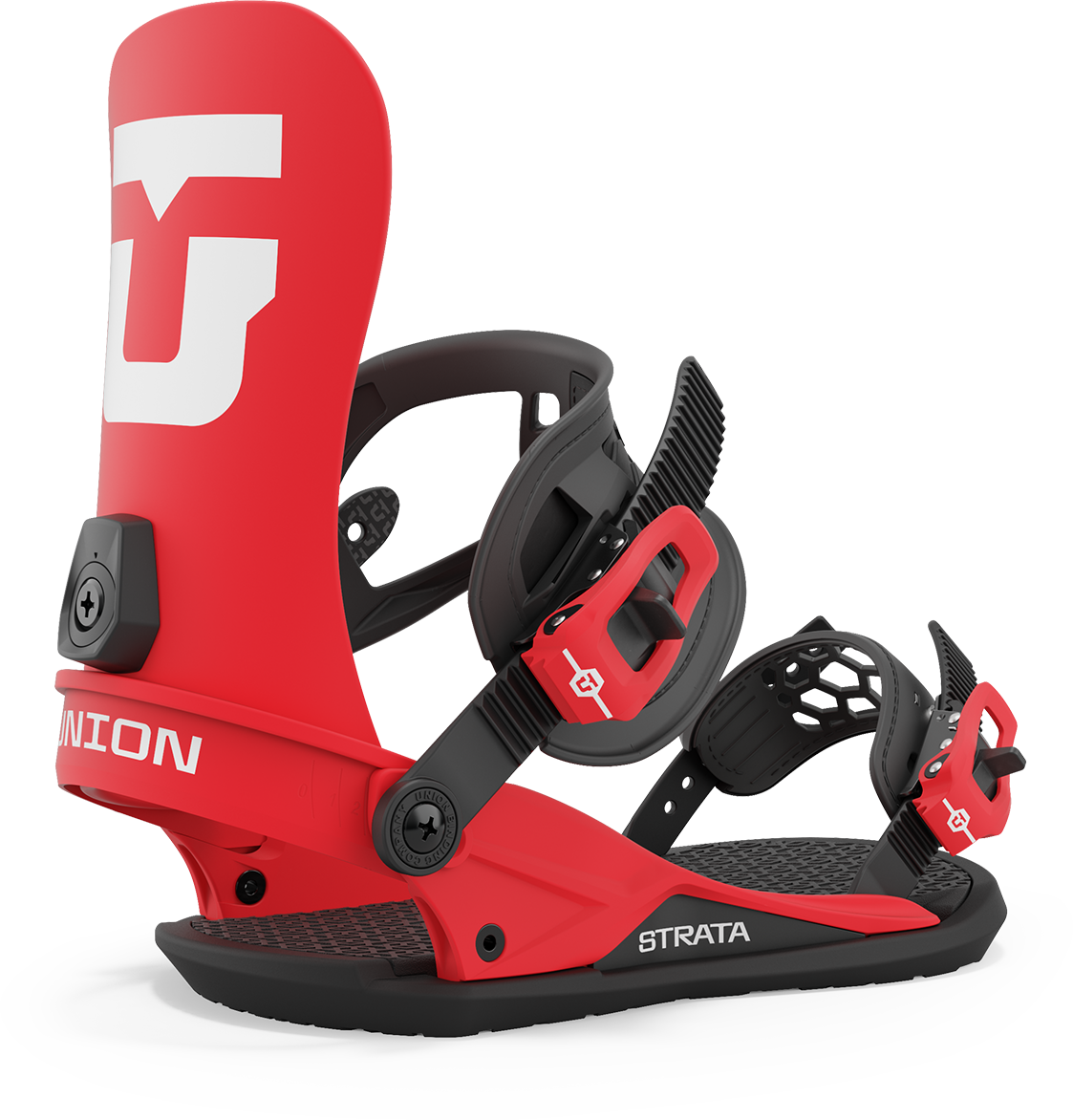 Union Strata Snowboard Bindings 2024 Red