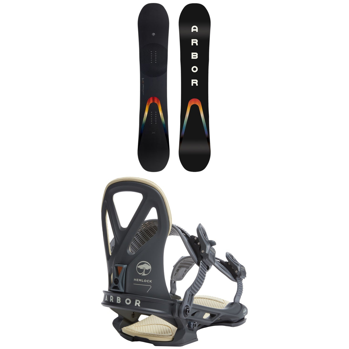 Arbor Formula Rocker Snowboard + Hemlock LTD Snowboard Bindings 2023