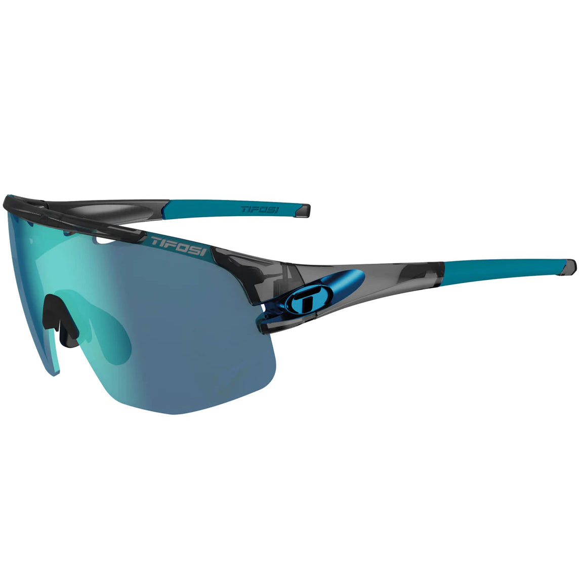 Tifosi Sledge Lite Sunglasses Crystal Smoke/Clarion Blue+AC Red+Clear
