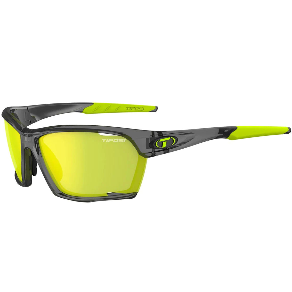 Tifosi Kilo Sunglasses Crystal Smoke/Clarion Yellow+AC Red+Clear