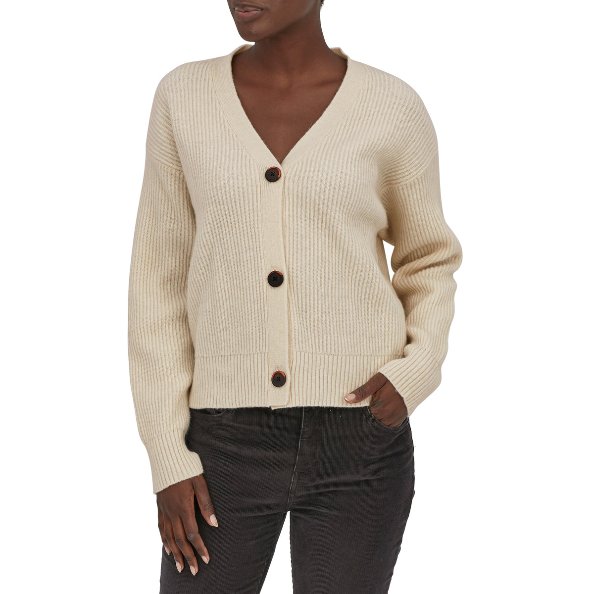 Patagonia Recycled Wool Blend Cardigan - Women's Dyno White