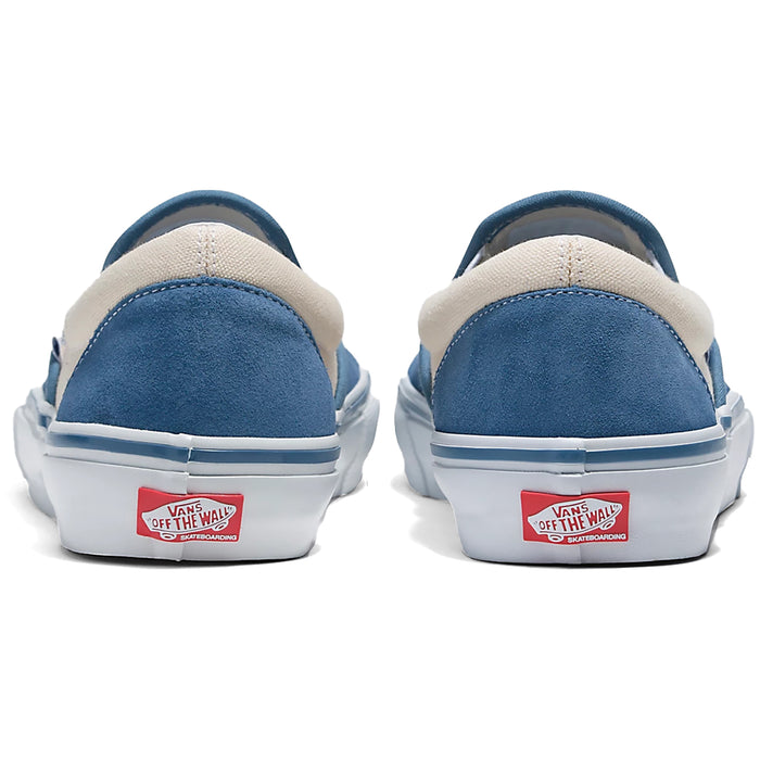 Vans Skate Slip-On Shoes - Men's Cream/Light Navy