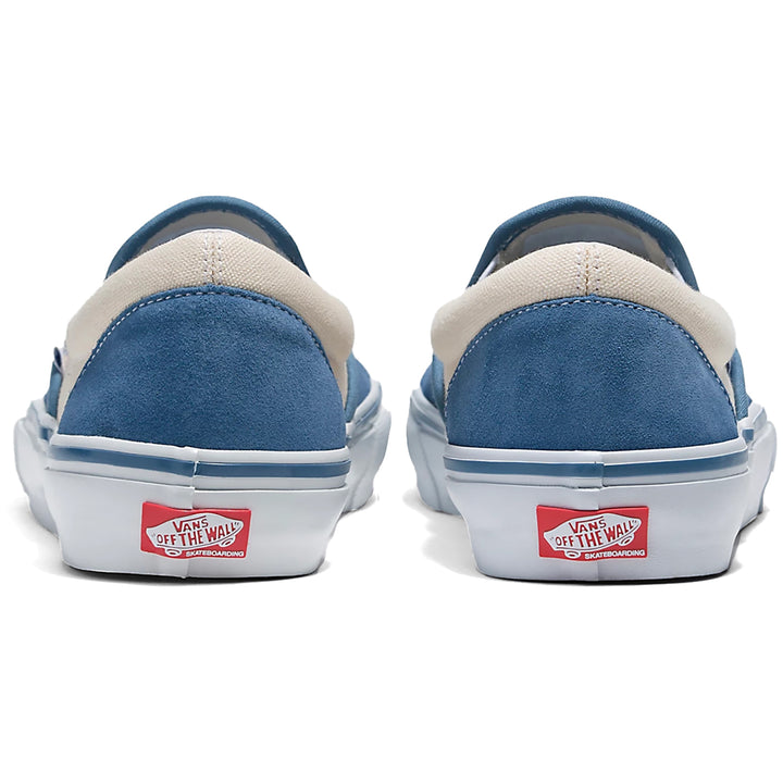 Vans Skate Slip-On Shoes - Men's Cream/Light Navy