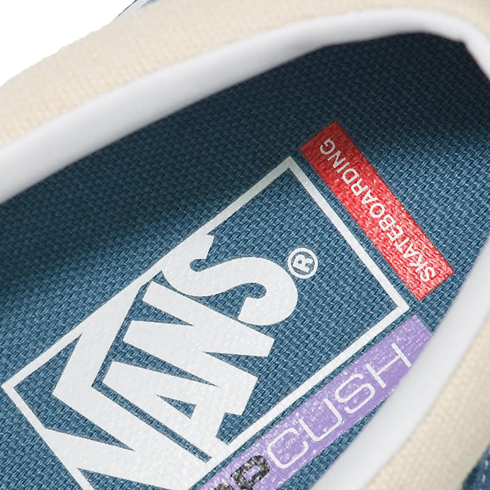 Vans Skate Slip-On Shoes - Men's Cream/Light Navy