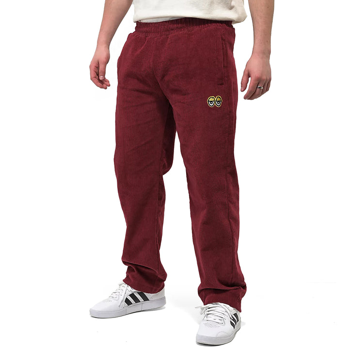 Krooked Eyes Burgundy Corduroy Pants - Men's